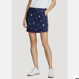 Ralph Lauren Polo Golf Skort Beach Print Size 4 Navy